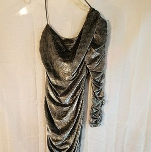 Vintage silver evening dress